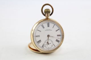 Vintage Gents Waltham Rolled Gold Pocket Watch Hand - Wind (106g)