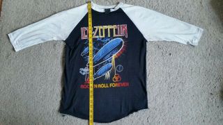 Vintage Led Zeppelin Shirt 70s Concert Jersey 80s Pink Floyd Raglan