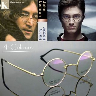 Harry Potter Glasses Round Titanium Mens Eyewear John Lennon Vintage Wire Frame