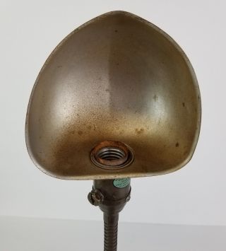 Mid Century Industrial Lamp Marks Manufacturing Co Chicago 4163 Vtg Gooseneck 5