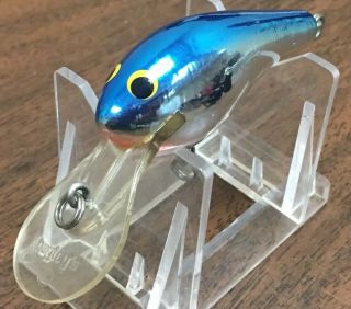 Vintage Bagley Fishing Lure Balsa Wood Florida Tackle Diving Killer B2 Blue Chro