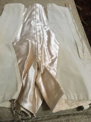 Vintage Real Form Open End Slip Girdle W/ 4 Garters Size 30 Zipper Closure
