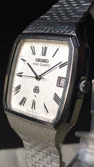 Vintage SEIKO Quartz Watch/ KING TWIN QUARTZ 9722 - 5000 SS 1979 Band 3