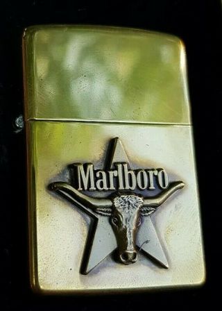 Zippo,  Marlboro,  Anniversary Longhorn Lighter 1932 - 1989 ( (extremely Rare))