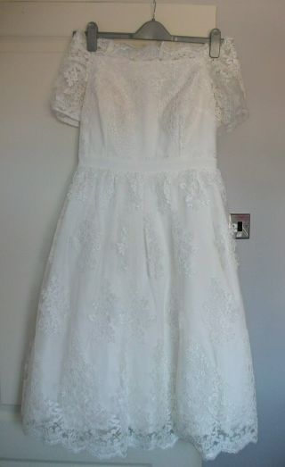 Vintage Style Wedding Dress - Showcase By Dorothy Perkins.  Size 10