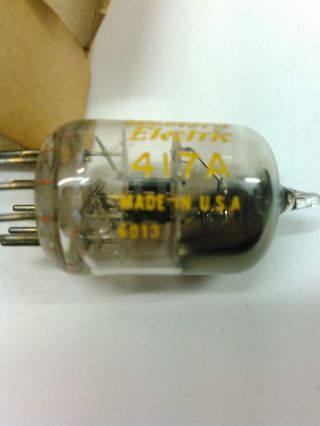 Pair (2) Vintage Western Electric 417A 5842 Vacuum Tubes Made In USA 1954 1960 4