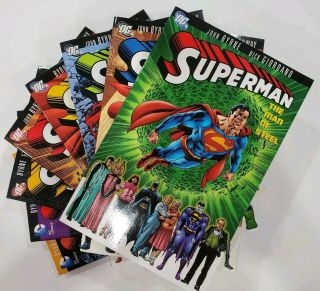 Superman - THE MAN OF STEEL Volumes 1 - 8 - RARE - Byrne - Graphic Novels TPB - DC 2