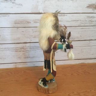 Vintage Sunface Kachina Doll from 1975 Handmade and signed by J.  T. 2