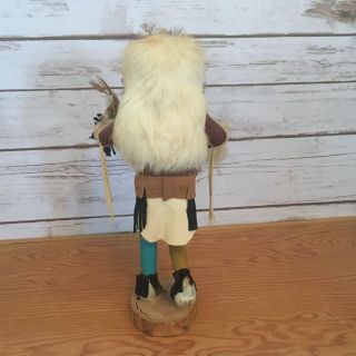 Vintage Sunface Kachina Doll from 1975 Handmade and signed by J.  T. 3