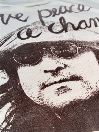 RARE True Vintage John Lennon Give Peace A Chance T Shirt 3