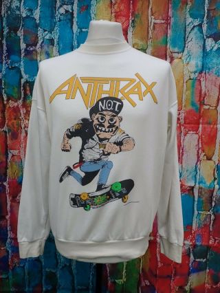 S54 Vintage Anthrax 1987 Mosh It Up Tour T - Shirt Sweatshirt Large