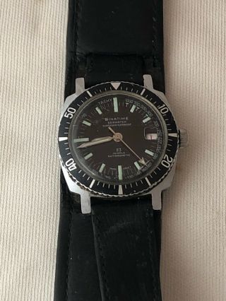 Vintage Binatime Seawatch,  Old Swiss Made Mechanical Diver,  23j,  Look,  70s.