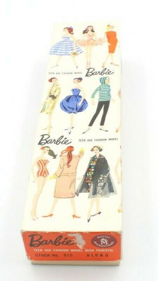 VINTAGE MATTEL PONYTAIL BLONDE BARBIE 1959 WITH CLOTHES & BOX NR 5968 6