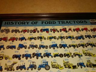 Vtg Print History Of Ford Tractors Framed 18 