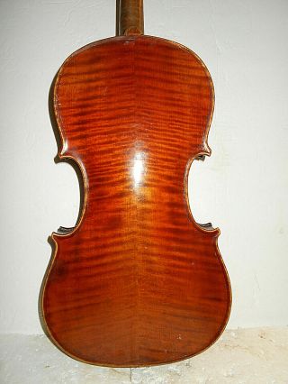 Old Vintage Antique " Concert " 2 Pc.  Back Full Size Violin -