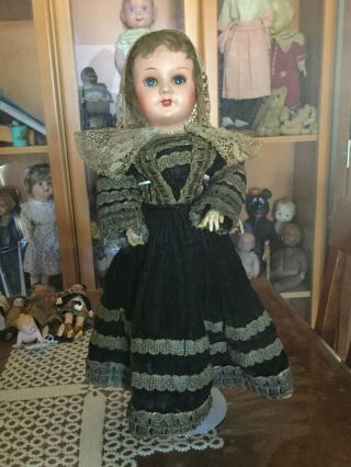 Antique French Doll S.  F.  B.  J.  301 On Composition Body Ca 1900s