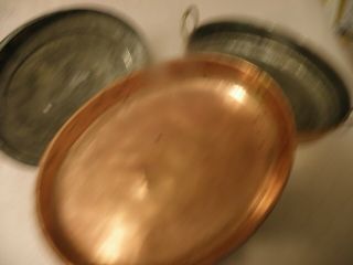 Antique/vintage copper casserole server with warmer pan and stand 3