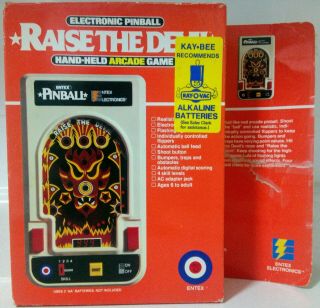 Vintage Raise The Devil Electronic Pinball 1980 Entex Hand - Held Great