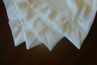 Vintage Baby Morgan Bright Future Blanket Thermal Waffle Knit Silky Trim White 2