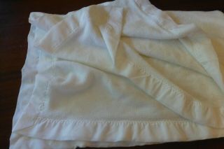 Vintage Baby Morgan Bright Future Blanket Thermal Waffle Knit Silky Trim White 5
