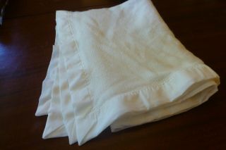 Vintage Baby Morgan Bright Future Blanket Thermal Waffle Knit Silky Trim White 6
