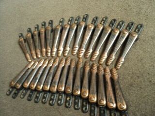 Full Set 28 Vintage Coppered Stair Carpet Grips/ Clips