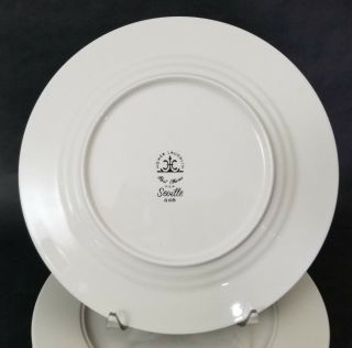 (6) Vtg Homer Laughlin Best SEVILLE GGB China Dinner Charger Chop Plates 12 3/8 