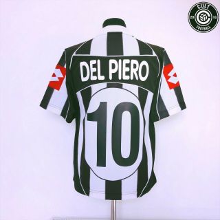 Del Piero 10 Juventus Vintage Lotto Home Football Shirt 2002/03 (s) Italy