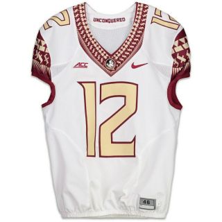 Florida State Seminoles Fsu Game Issued Jersey 12 Rare Gold Numbers Size 46