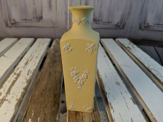 vintage Wedgwood england jasperware yellow mini vase primrose prunus blossom 2