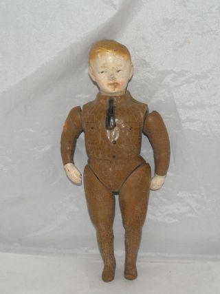 Antique Ww1 Era Doughboy Soldier Us Army Composition Ideal Doll