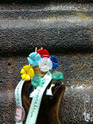 Vintage 1/3 FULL SCHIAPARELLI SHOCKING Perfume Bottle Womens TORSO Dome Flowers 6