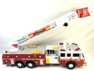 Vintage Tonka 36 " Fire Rescue Hook And Ladder Fire Truck 03473 Lights And Sound