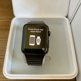 Apple Watch Series 1 Space Black Stainless Steel 42mm Rare Space Black Link Band