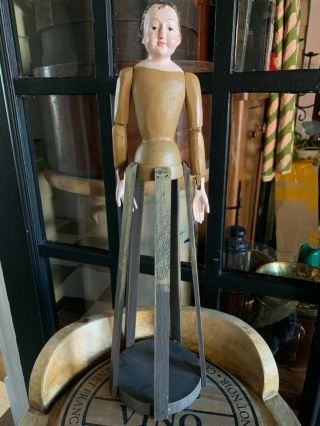 Vintage Santos Angel Cage Doll 20 Inches Wood Estate Art Decor