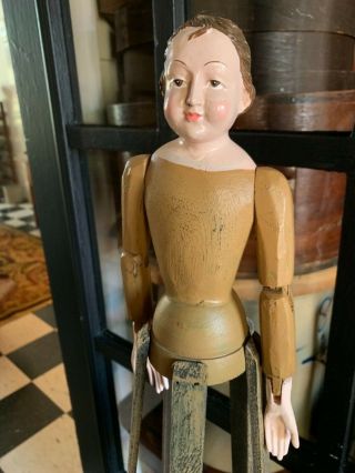 Vintage Santos Angel Cage Doll 20 inches Wood ESTATE ART DECOR 3