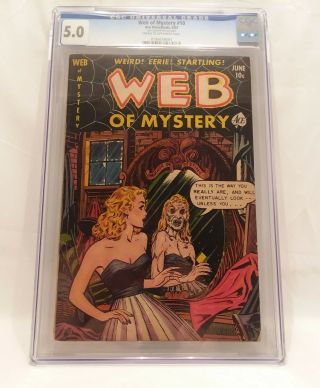 CGC 5.  0 Web of Mystery 10 1952 Ace Golden Age Comic Book 