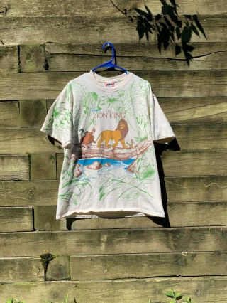 Vintage Disney Lion King T Shirt One Size Fits Most Simbatimon,  Pumbaa Rare