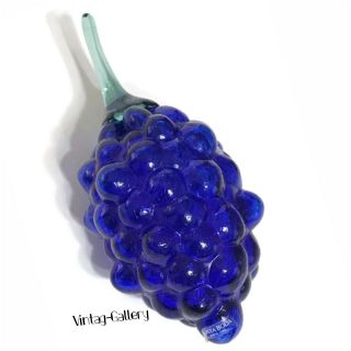 Kosta Boda Art Glass Fruit " Grapes” Frutteria Sahlin 99027 Vintage Collectable