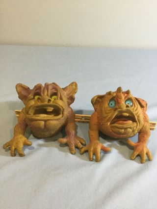 Vintage BOGLINS Mattel 1987 rubber hand puppet Blue Eyes And Yellow Eyes 2