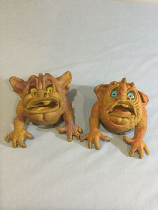 Vintage BOGLINS Mattel 1987 rubber hand puppet Blue Eyes And Yellow Eyes 4