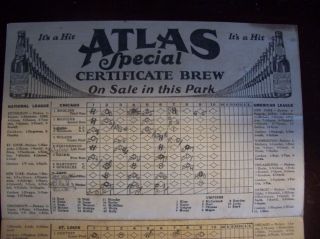 RARE 1928 Wrigley Field CUBS and ST.  LOUIS Scorecard 4