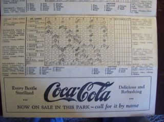 RARE 1928 Wrigley Field CUBS and ST.  LOUIS Scorecard 5