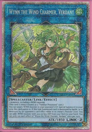 Yu - Gi - Oh Rira - En046 Wynn The Wind Charmer,  Verdant – Prismatic Secret Rare Card