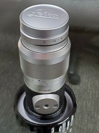 Leica Leitz 135mm Elmar f4.  0 LTM screw mount,  in case,  and rare 2