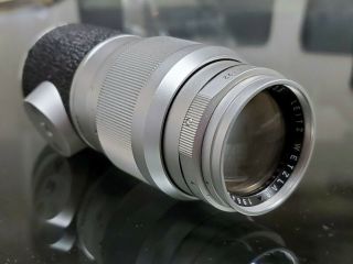 Leica Leitz 135mm Elmar f4.  0 LTM screw mount,  in case,  and rare 4