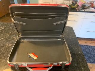 Vintage American Tourister RED Briefcase Attache Hard Luggage 2