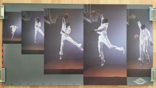 Vintage Michael Jordan Nike Air Imagination Poster Chicago Bulls Dunk