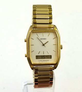 RARE,  UNIQUE Vintage DIGITAL - ANALOG Watch SEIKO H601 - 5579.  Scratches on crystal 5