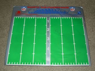 Nfl Green Silver Football Standings Board Vintage 1980 